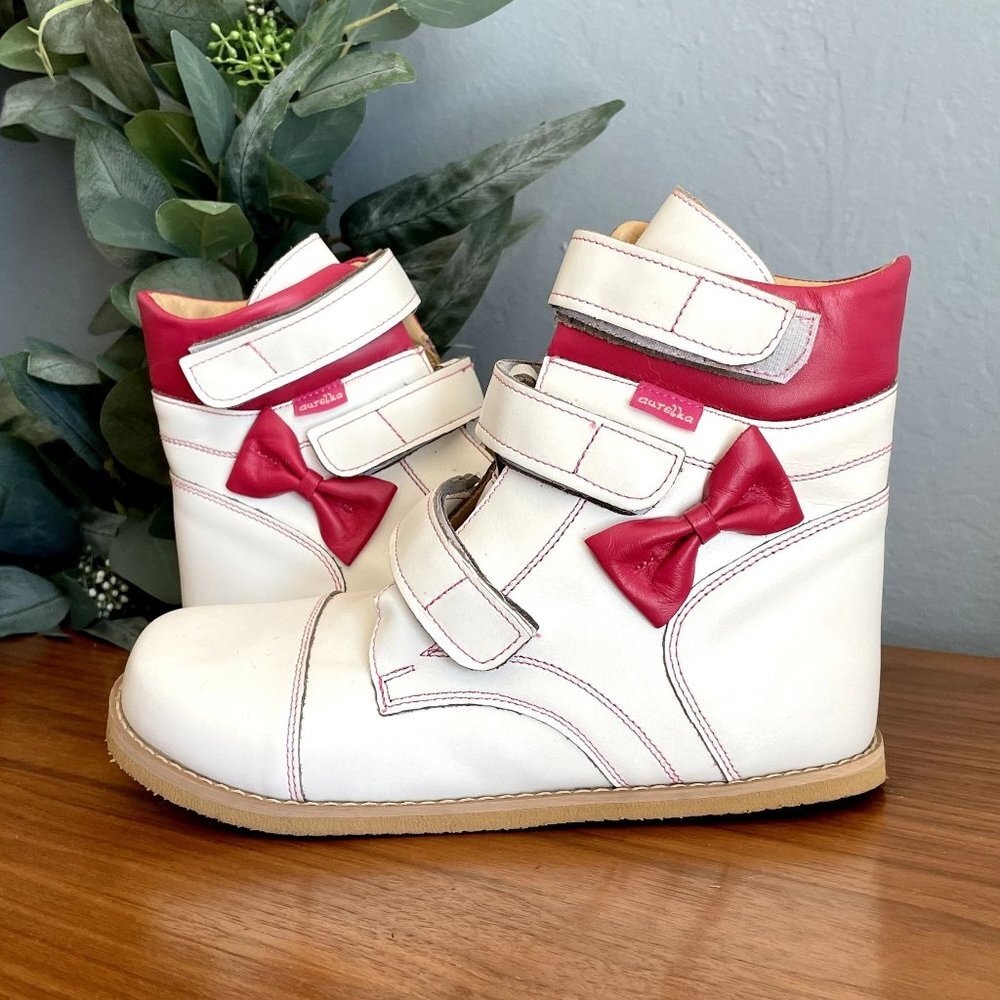 Aurelka Orthopedic Kids Leather Boots Shoes Vibram Soles 34